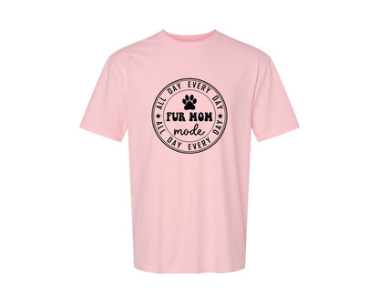 brand:Generic|color:Pink|Fur Mom Funny Dog Mom Shirt Graphic T-Shirt