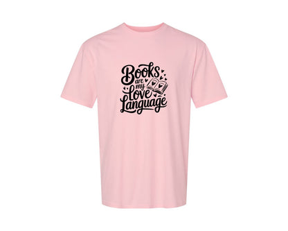 brand:Generic|color:Pink|Books Are My Love Language T Shirt Desig Graphic T-Shirt