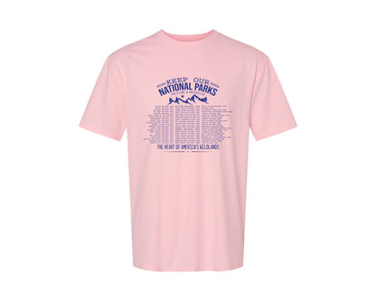 brand:Generic|color:Pink|Keep Our National Parks Pristine And Graphic T-Shirt