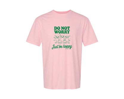 brand:Generic|color:Pink|Do Not Worry Just Be Hoppy Frog T Shirt 2 Graphic T-Shirt