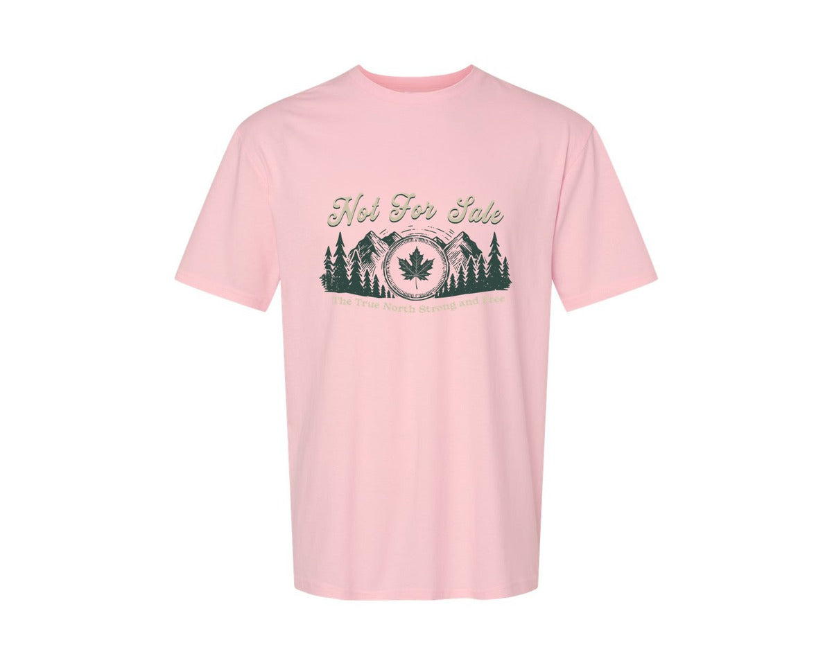 brand:Generic|color:Pink|Canada Is Not For Sale T Shirt Design 11 Graphic T-Shirt