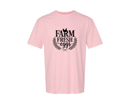 brand:Generic|color:Pink|Farm Fresh Eggs T Shirt Design Silhouet Graphic T-Shirt
