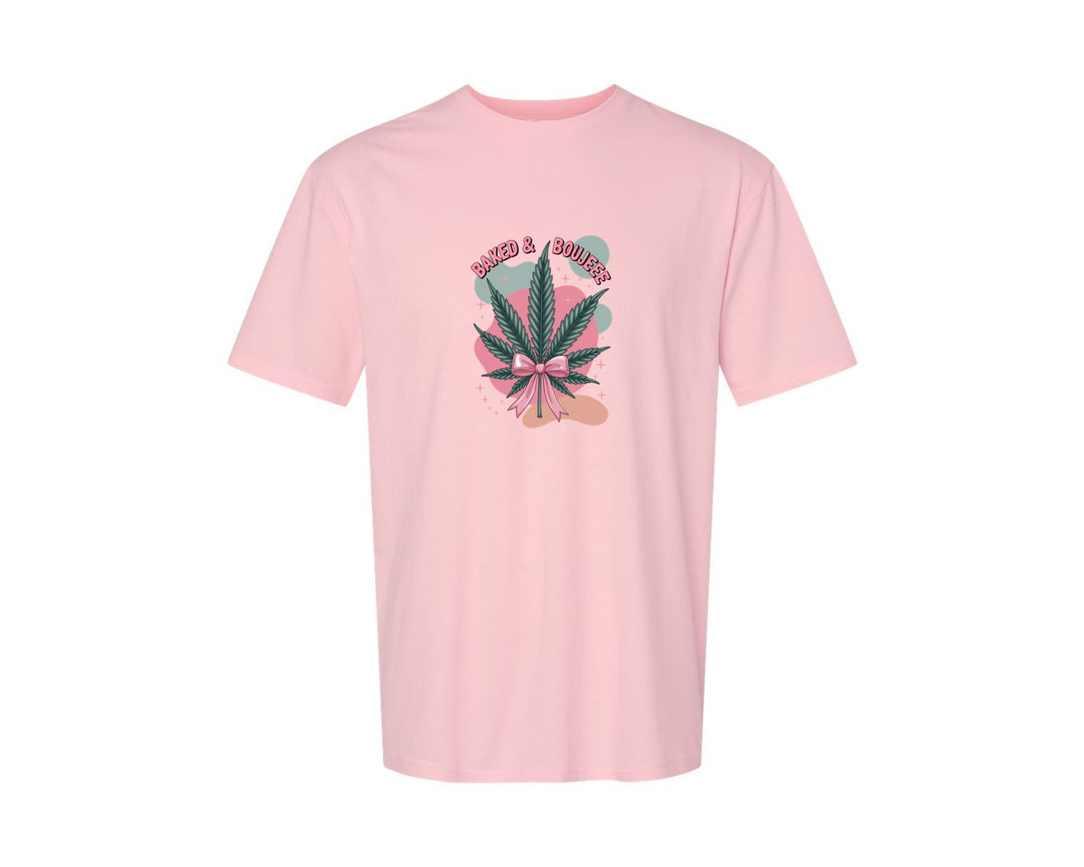 brand:Generic|color:Pink|Baked Boujee Funny 3 Graphic T-Shirt