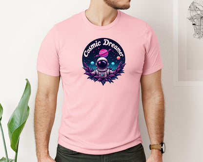 brand:Bella Canvas|color:Pink|Cosmic Dreamer T Shirt Design Graphic T-Shirt