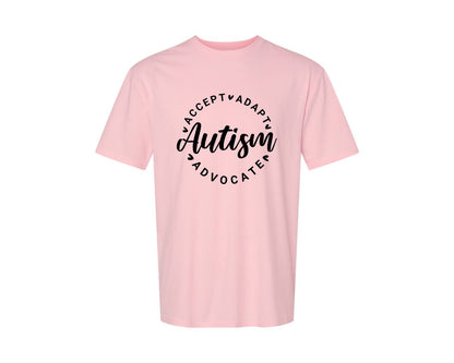 brand:Generic|color:Pink|Autism Awareness Accept Adapt Advocate 4 Graphic T-Shirt