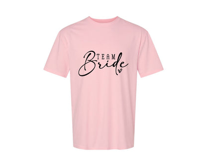 brand:Generic|color:Pink|Team Bride Bridal Party Graphic T-Shirt