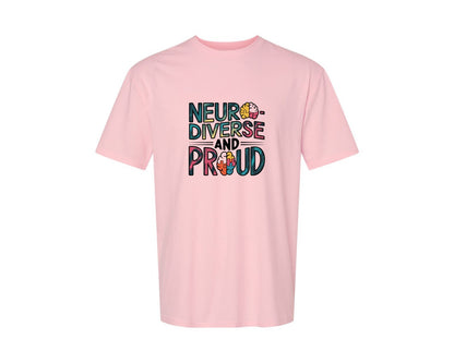 brand:Generic|color:Pink|Neuro Diverse And Proud Autism Shirt Graphic T-Shirt