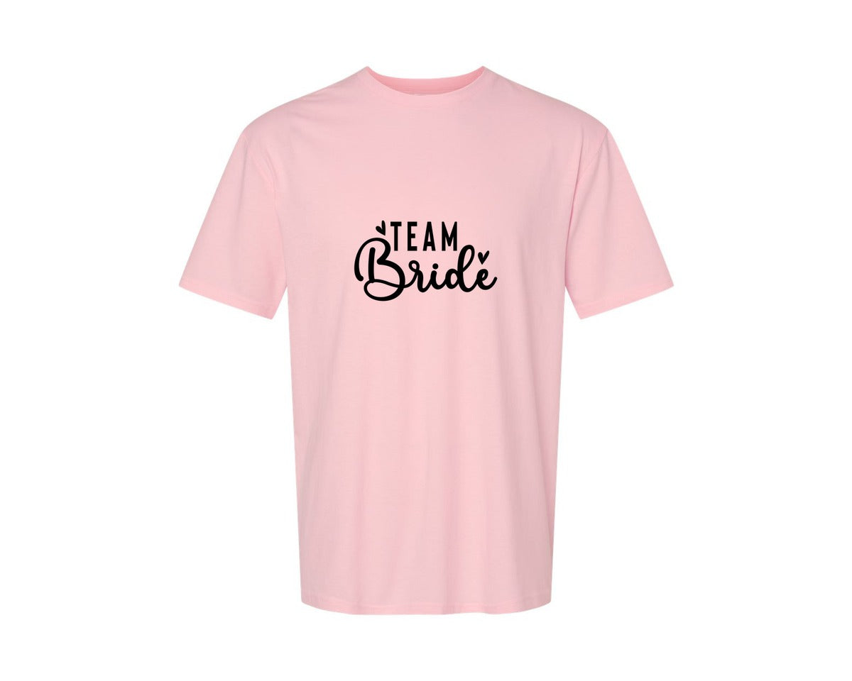 brand:Generic|color:Pink|Team Bride Bride Graphic T-Shirt