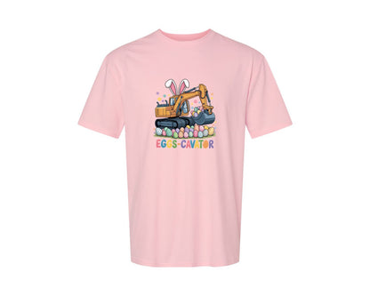 brand:Generic|color:Pink|Eggs Cavator Easter Excavator 3 Graphic T-Shirt