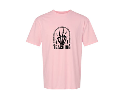 brand:Generic|color:Pink|Teaching Some Days I Rock It Graphic T-Shirt