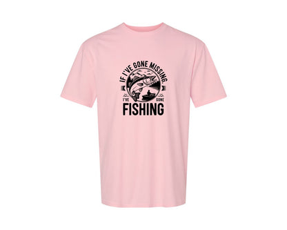 brand:Generic|color:Pink|If Ive Gone Missing Ive Gone Fishing T Graphic T-Shirt