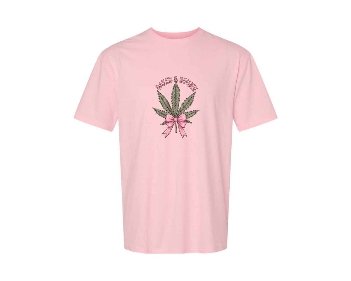 brand:Generic|color:Pink|Baked Boujee Funny Graphic T-Shirt
