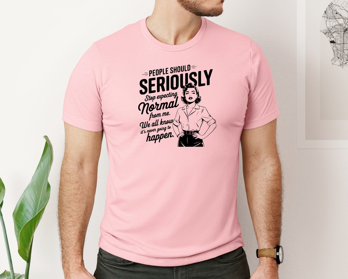 brand:Bella Canvas|color:Pink|Vintage Funny Trendy Woman Shirt Design Graphic T-Shirt