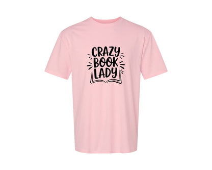 brand:Generic|color:Pink|Crazy Book Lady T Shirt Design 4 Graphic T-Shirt