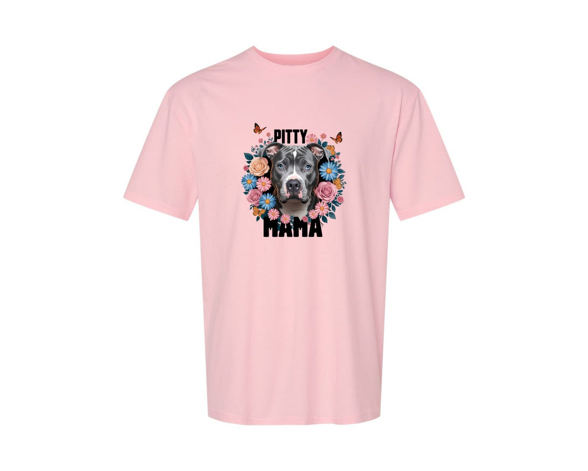 brand:Generic|color:Pink|Pitty Mama Cute Pitbull Dog 3 Graphic T-Shirt