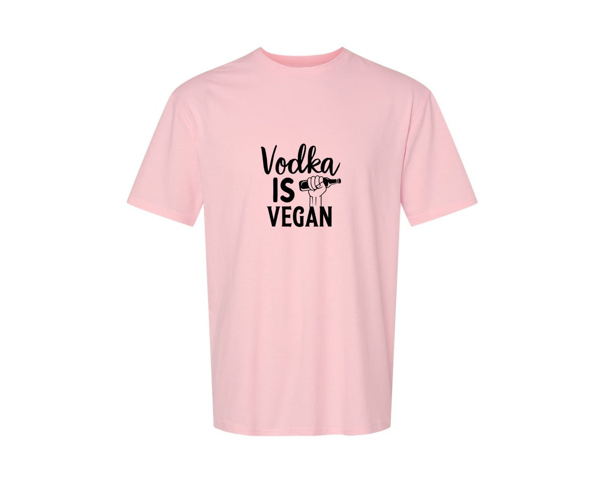 brand:Generic|color:Pink|Vodka Is Vegan 5 Graphic T-Shirt