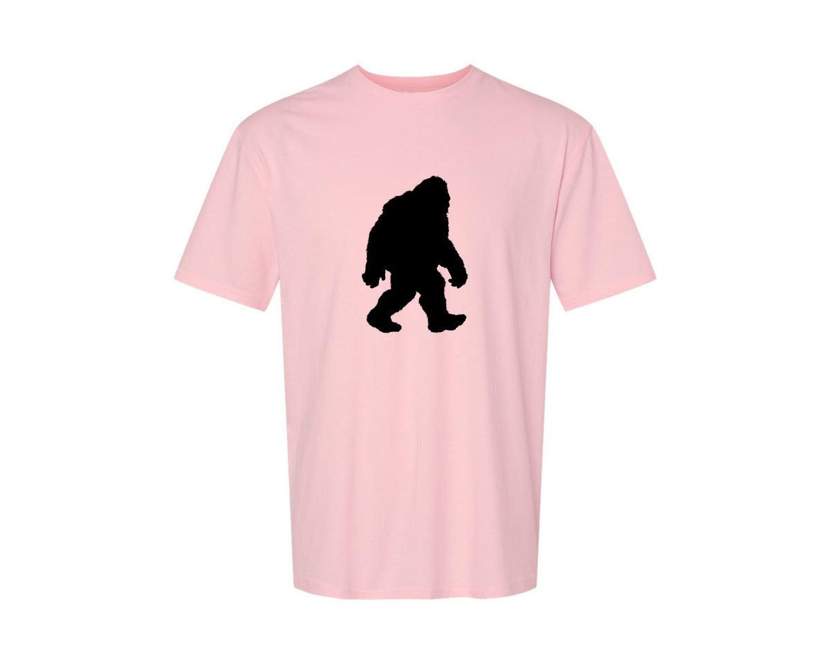 brand:Generic|color:Pink|Bigfoot Sasquatch Figure Design Graphic T-Shirt