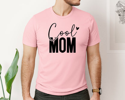 brand:Bella Canvas|color:Pink|Cool Mom Funny Mom Mama Graphic T-Shirt