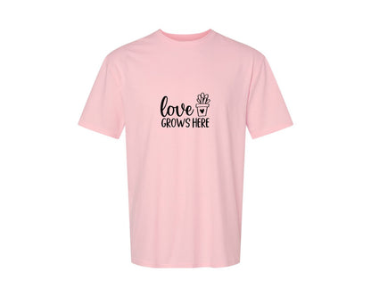 brand:Generic|color:Pink|Love Grows Here 133 Graphic T-Shirt