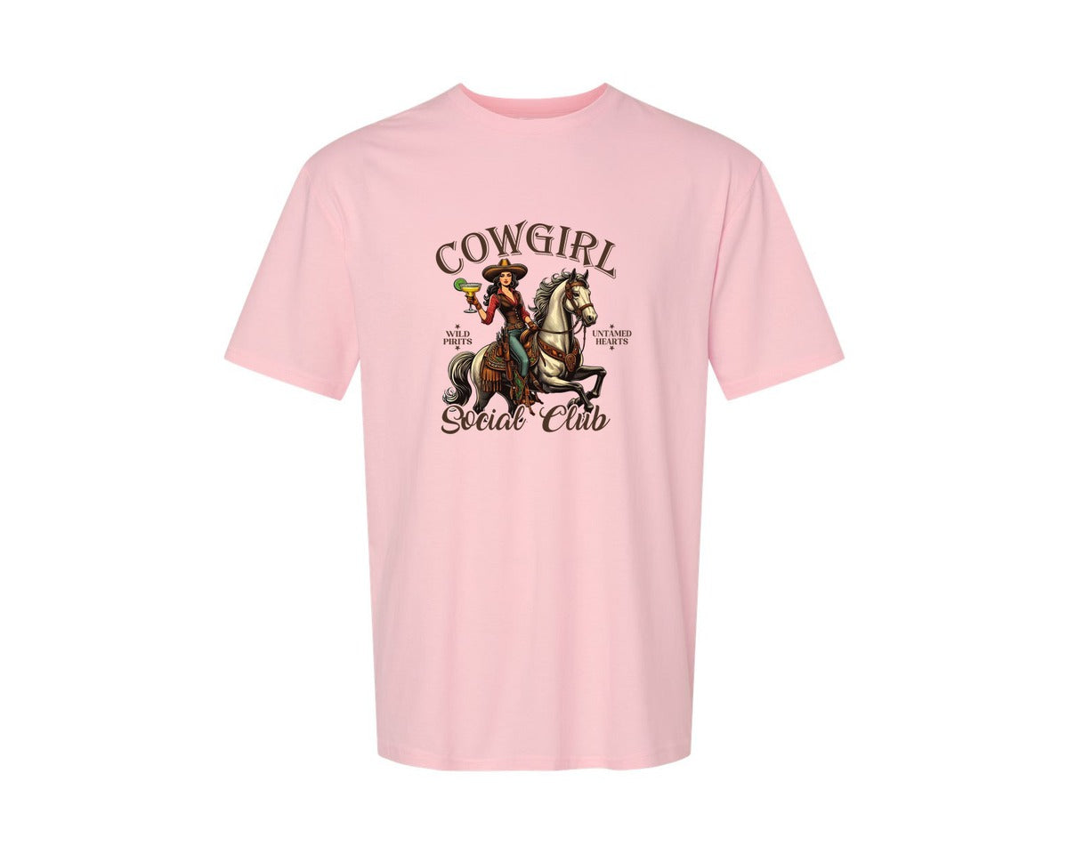 brand:Generic|color:Pink|Cowgirl Social Club Cowgirl Graphic T-Shirt