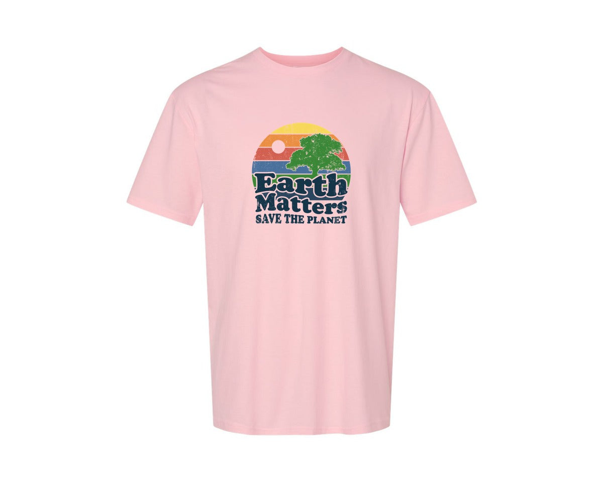 brand:Generic|color:Pink|Earth Matters Save The Planet T Shirt Graphic T-Shirt