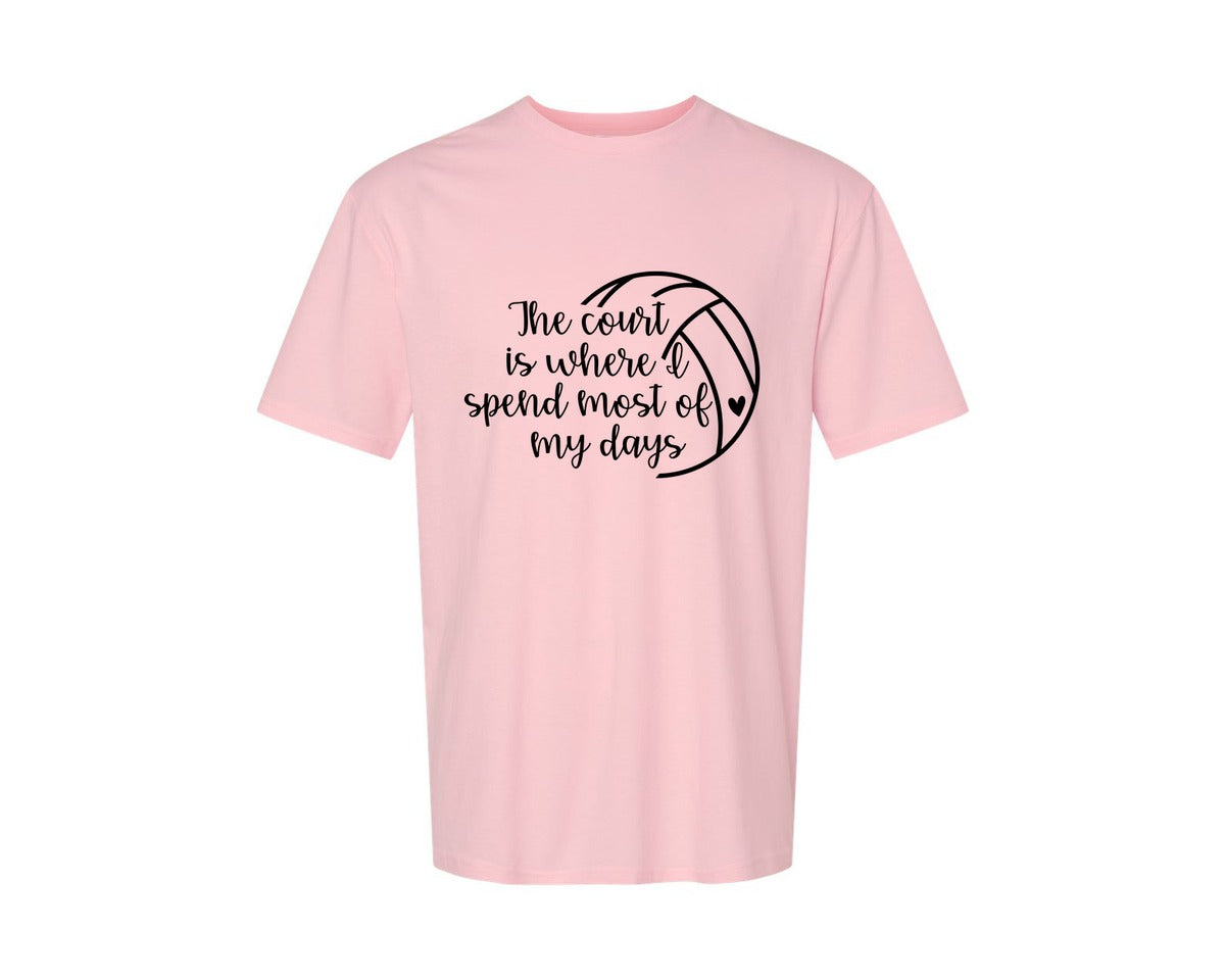 brand:Generic|color:Pink|Volleyball Mom 24 Graphic T-Shirt