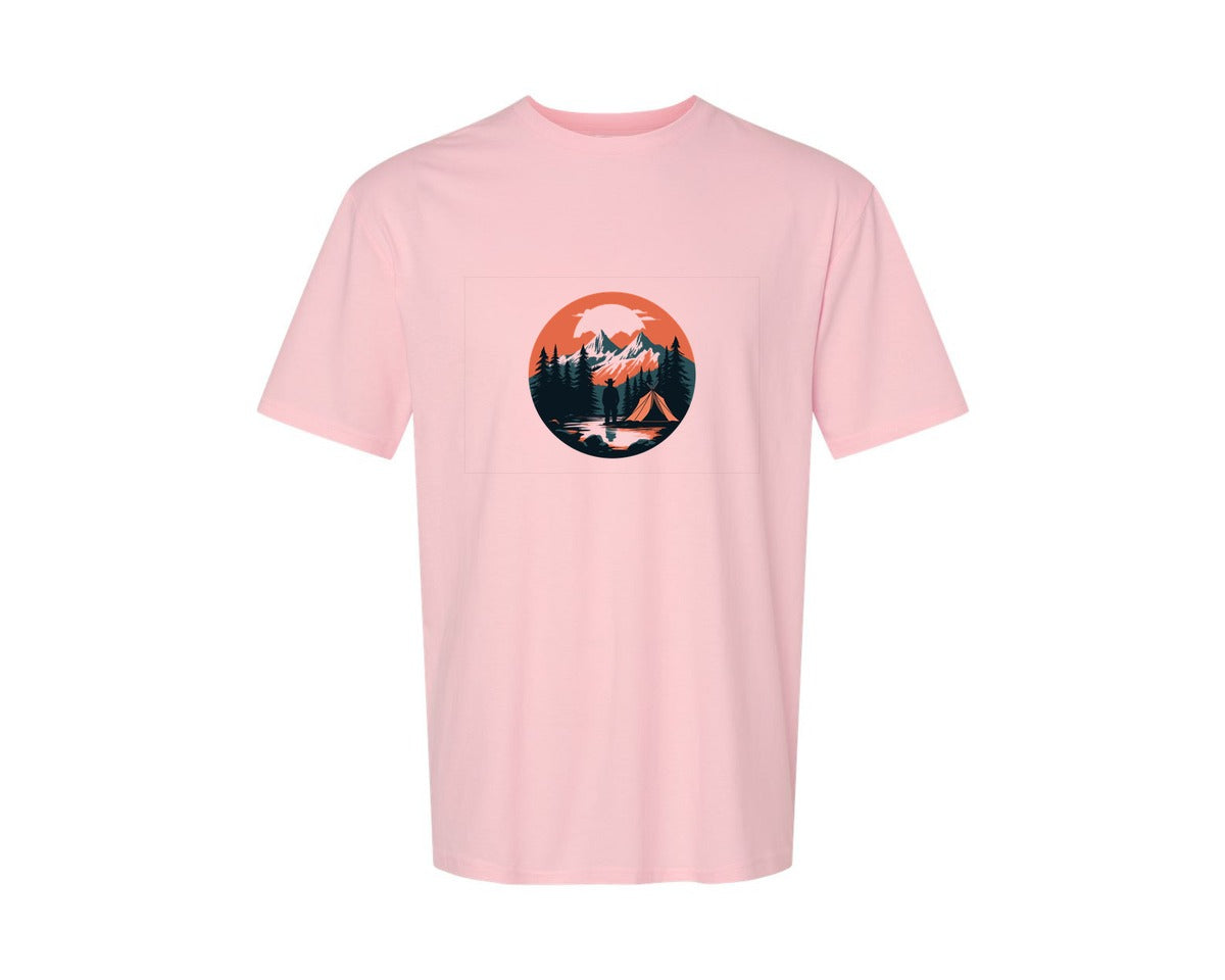 brand:Generic|color:Pink|Camping T Shirt Vector Design 6 Graphic T-Shirt