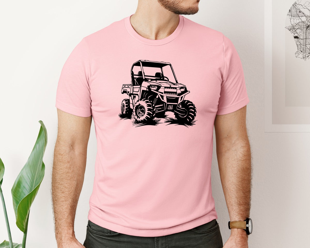 brand:Bella Canvas|color:Pink|Atv Atv Riding Graphic T-Shirt