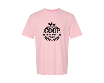 brand:Generic|color:Pink|The Coop Is My Happy Place T Shirt Desig Graphic T-Shirt