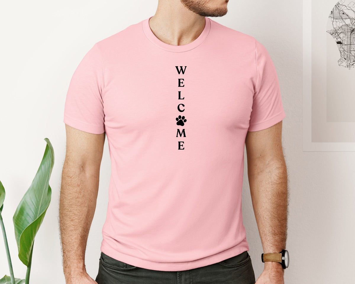 brand:Bella Canvas|color:Pink|Welcome Porch Sign 22 Graphic T-Shirt