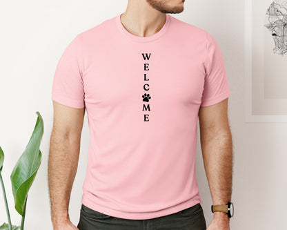 brand:Bella Canvas|color:Pink|Welcome Porch Sign 22 Graphic T-Shirt