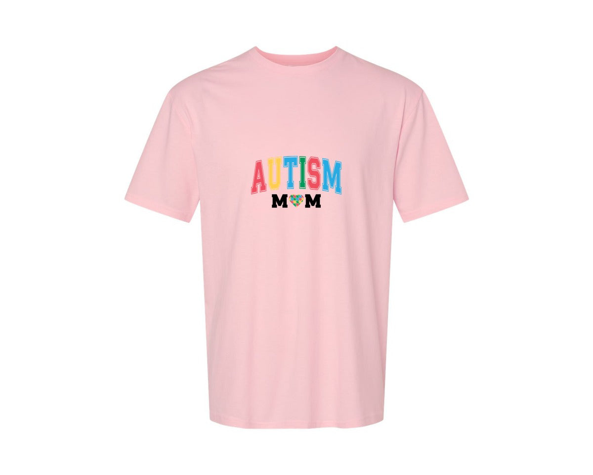 brand:Generic|color:Pink|Autism Mom Autism Day Graphic T-Shirt