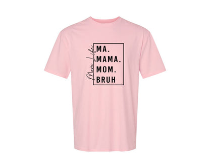 brand:Generic|color:Pink|Mama Mommy Mom Bruh Funny Mom 12 Graphic T-Shirt