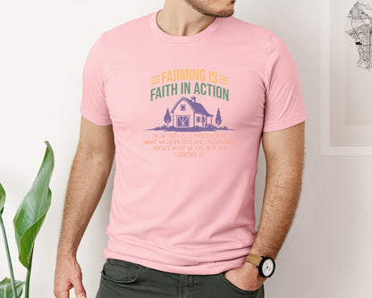 brand:Bella Canvas|color:Pink|Farming Shirt Women In Agriculture Shir Graphic T-Shirt