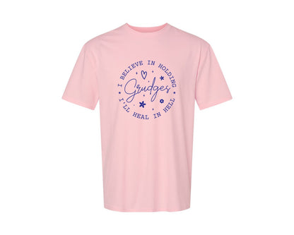 brand:Generic|color:Pink|I Believe In Holding Grudges Ill Heal Graphic T-Shirt