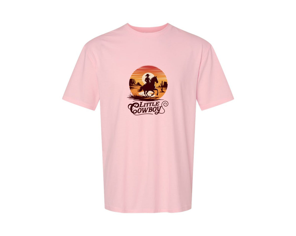 brand:Generic|color:Pink|Little Cowboy Western Horse Riding 3 Graphic T-Shirt