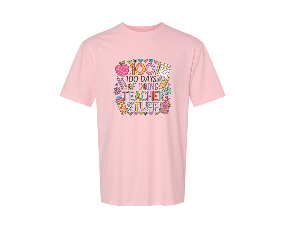 brand:Generic|color:Pink|100 Days Of School 57 Graphic T-Shirt