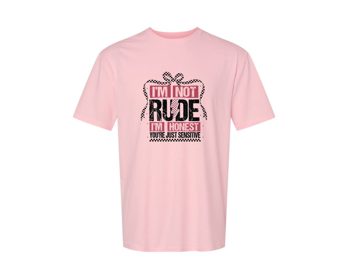 brand:Generic|color:Pink|Im Not Rude Snarky Sarcastic 2 Graphic T-Shirt