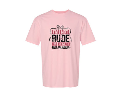 brand:Generic|color:Pink|Im Not Rude Snarky Sarcastic 2 Graphic T-Shirt