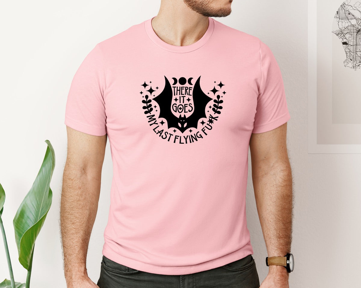 brand:Bella Canvas|color:Pink|There It Goes My Last Flying Fck 3 Graphic T-Shirt
