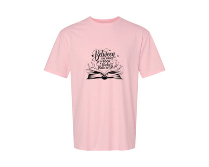 brand:Generic|color:Pink|Between The Pages Of A Book Is A Lovely 24 Graphic T-Shirt