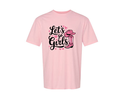 brand:Generic|color:Pink|Lets Go Girls Western Cowgirl Graphic T-Shirt