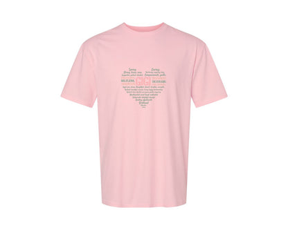 brand:Generic|color:Pink|Gigi Heart Shape Mothers Day Heart 3 Graphic T-Shirt