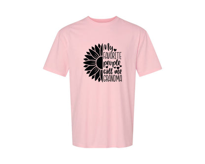 brand:Generic|color:Pink|Grandma Sunflower Grandma Graphic T-Shirt