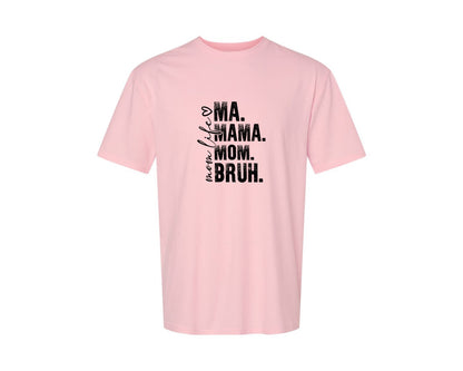 brand:Generic|color:Pink|Funny Mom Ma Mama Mom Bruh 2 Graphic T-Shirt