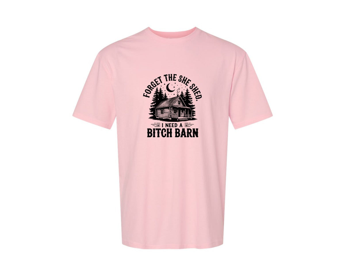 brand:Generic|color:Pink|Farm Home Svgforget The She Shed Tshirt Graphic T-Shirt