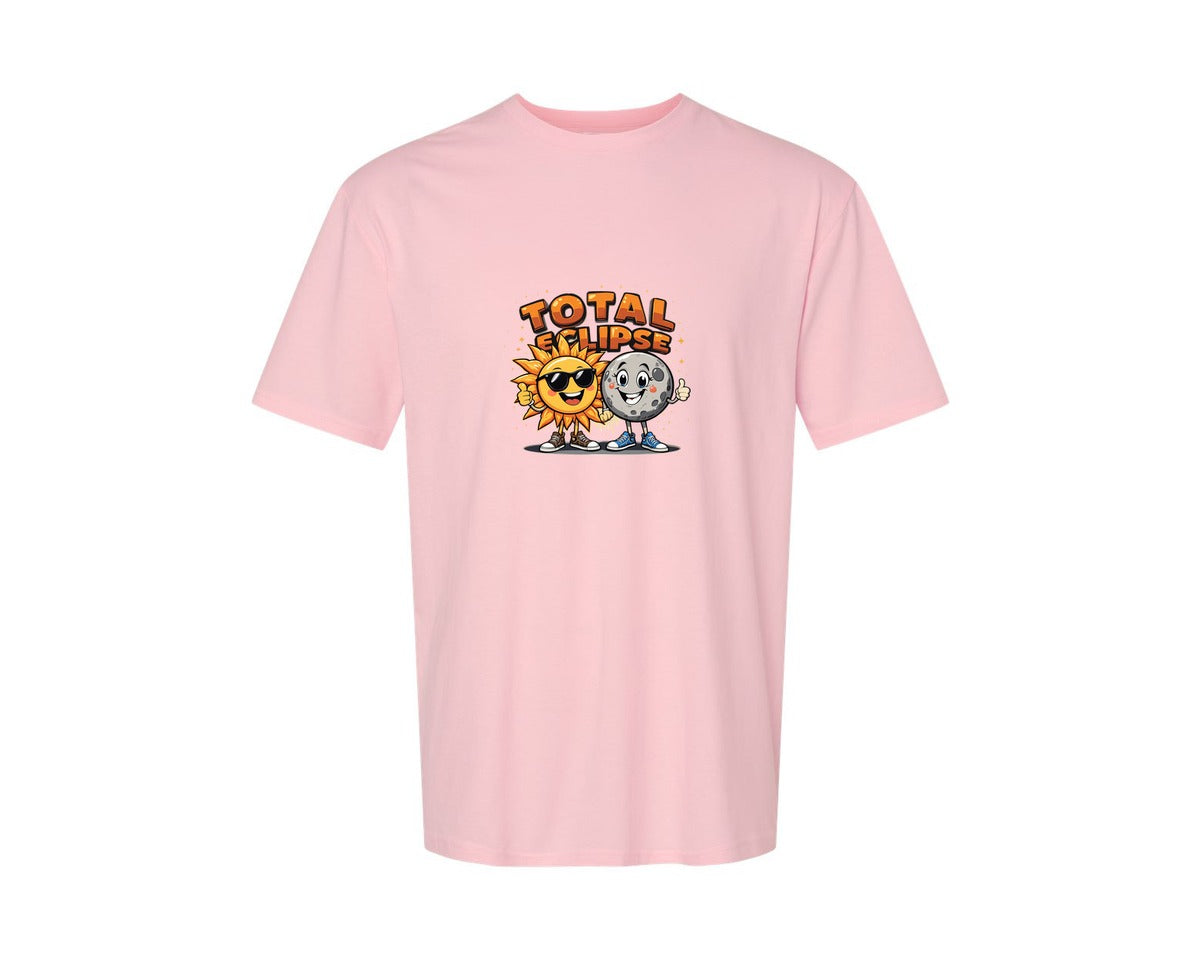 brand:Generic|color:Pink|Eclipse Cartoon T Shirt Design Graphic T-Shirt