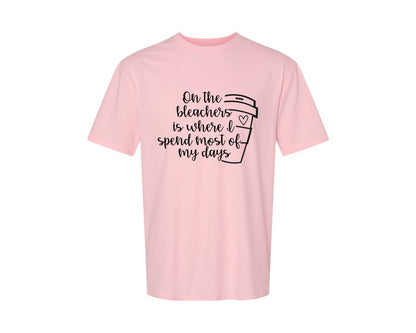 brand:Generic|color:Pink|On The Bleachers Sports Mom Graphic T-Shirt