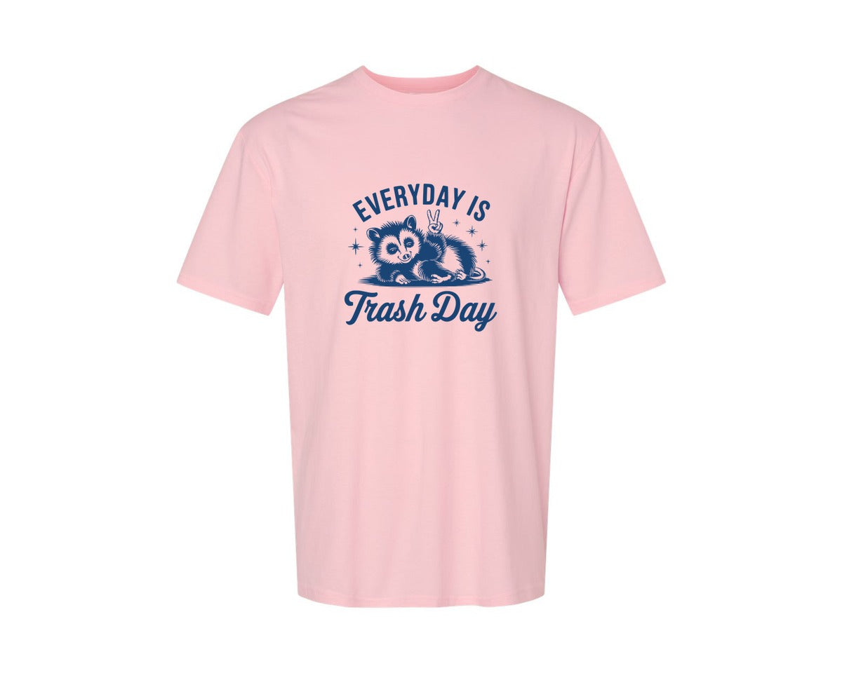 brand:Generic|color:Pink|Everyday Is Trash Day Design Graphic T-Shirt
