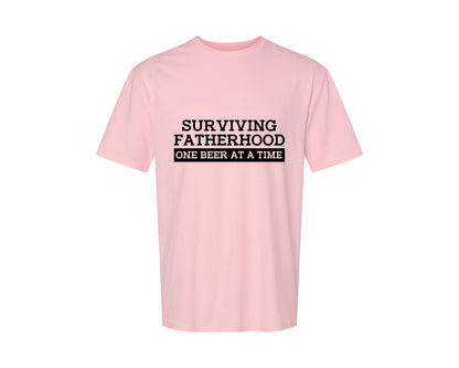 brand:Generic|color:Pink|Surviving Fatherhood Mens T Shirt Graphic T-Shirt